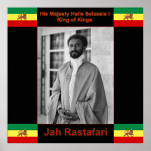Haile Selassie, impressão de Jah Rastafari nas can