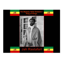 Haile Selassie o leão de Judah, Jah Rastafari Cartão Postal