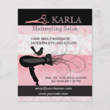 Hairstylist dos cuidados capilares do salão de bel panfletos