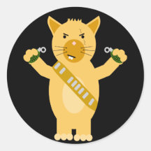 Hamster do comando adesivos em formato redondos