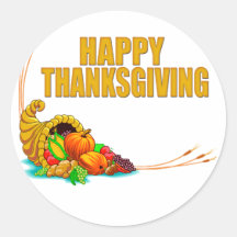 happythanksgiving adesivos redondos