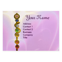 HASTE DE ASCLEPIUS COM 7 CHAKRAS, ENERGIA ESPIRITU CARTÕES DE VISITAS