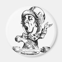 Hatter louco imãs de geladeira
