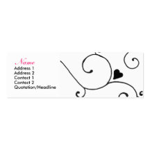 heartswirlscard cartoes de visitas