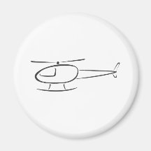 Helicóptero no estilo do desenho da abanada imas de geladeira