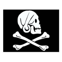 Henry cada bandeira de pirata autêntica cartões postais