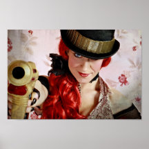 Heroína de Steampunk Impressão