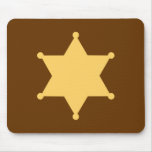 Hexágono estrela de xerife hexagon sheriff's badge mousepad