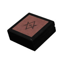 Hexagram Unicursal no vermelho porta jóias