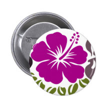 Hibiscus e folhas roxos botons