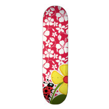 Hibiscus tropical de Fuschia; Joaninha Skate