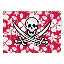 Hibiscus tropical Roger alegre de Fuschia Cartao