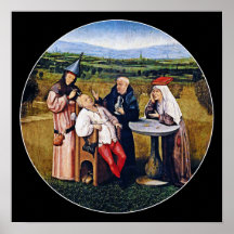 Hieronymous Bosch - extraindo a pedra da loucura Pôsteres