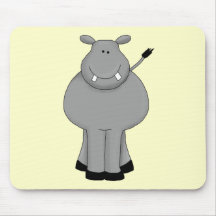 Hipopótamo feliz mousepad
