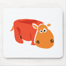 Hipopótamo primitivo engraçado da arte mouse pad