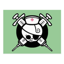 Hipos do pirata e da cruz da enfermeira cartões postais