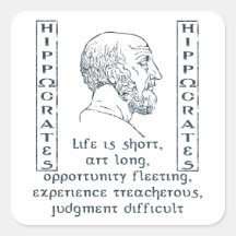 Hippocrates Adesivo Quadrado