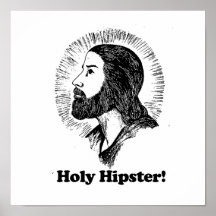 Hipster santamente impressão