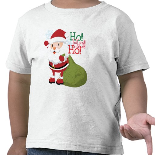 Ho-Ho-Ho camisa das crianças do papai noel T-shirts