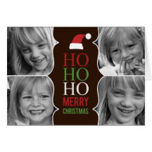 HO HO HO Natal/cartão com fotos do feriado