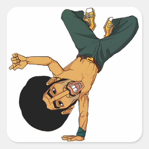 homem do Afro do B-menino Adesivos
