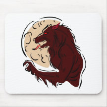 Homem-lobo com fome mousepads