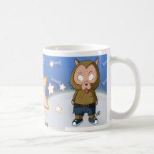 Homem-lobo pequeno bonito personalizado o Dia das  Caneca