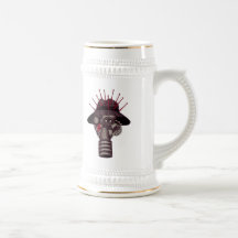 Homem na caneca de cerveja legal da arte gráfica d