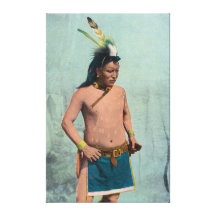 Homem nativo nomeado Solitário Alce Impressão Em Canvas