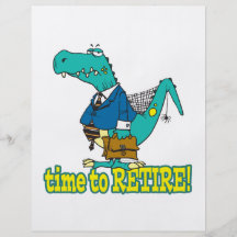hora de aposentar-se o dinossauro de trabalho velh panfleto coloridos