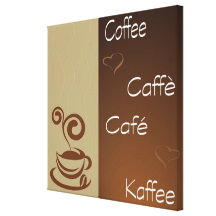 hora do café impressão de canvas esticadas