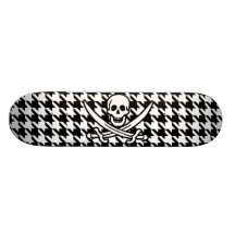Houndstooth preto & branco Roger alegre Skates
