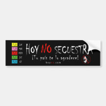 Hoy nenhum Secuestra (preto) Adesivo