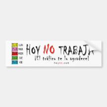 "Hoy nenhum Trabaja " Adesivos