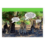 Humor do feliz aniversario da família do canguru cartão