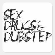 Humor engraçado do dubstep adesivos quadrados