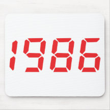 ícone 1986 do vermelho mousepads