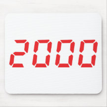 ícone 2000 do vermelho mousepad