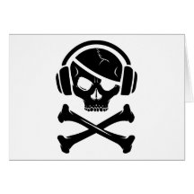 Ícone da pirataria anti-RIAA do pirata da música Cartao