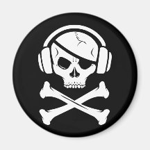 Ícone da pirataria anti-RIAA do pirata da música Imã