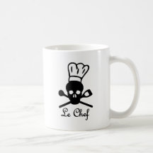 ícone do crânio de le cozinheiro chefe caneca