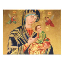 Ícone ortodoxo russo - Virgem Maria e bebê Jesus Convite