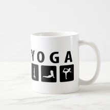ícone preto da ioga canecas
