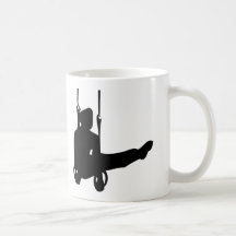 ícone preto do gymnast caneca