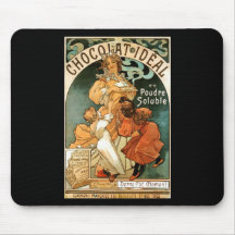 Ideal de Alphonse (Alfons) Mucha Chocolat Mousepads