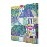 Igreja do St. Wolfgang por Gustavo Klimt, arte do  Impressão De Canvas Envolvida