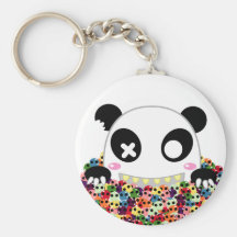 Ijimekko a panda - crânios do açúcar chaveiros