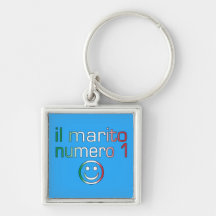 IL Marito Numero 1 - marido do número 1 no italian Chaveiros