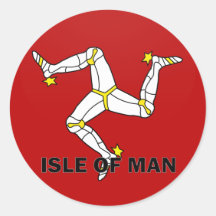 Ilha da bandeira da qualidade de Roundel do homem Adesivos Em Formato Redondos