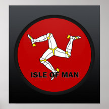 Ilha da bandeira da qualidade de Roundel do homem Posters